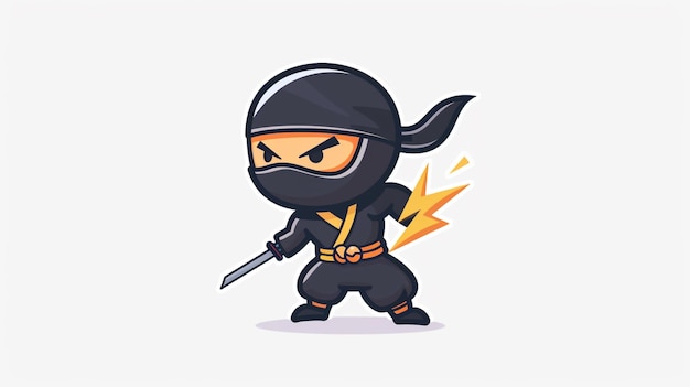 a cartoon of a ninja with a sword and the words angry