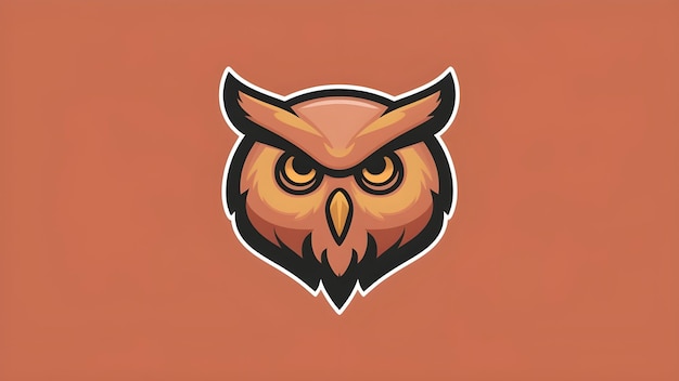 Photo a cartoon owl with a red background