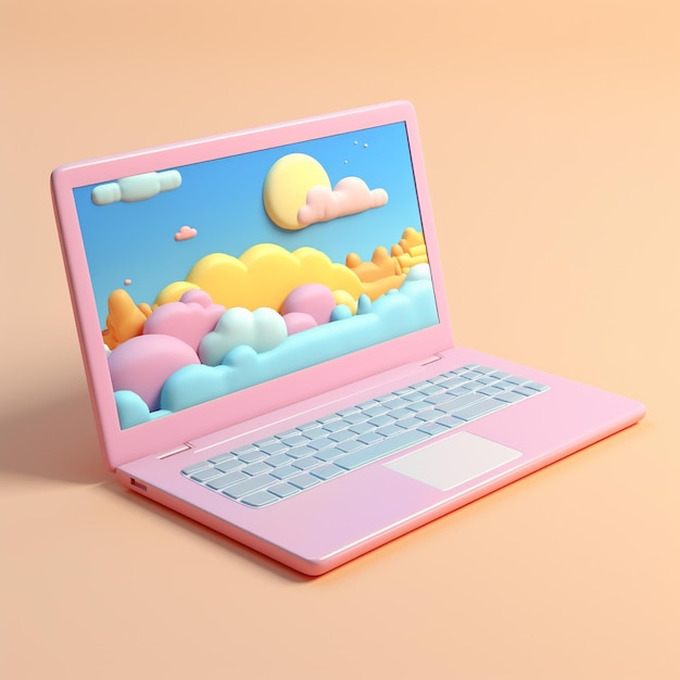 Cartoon pc computer 3d