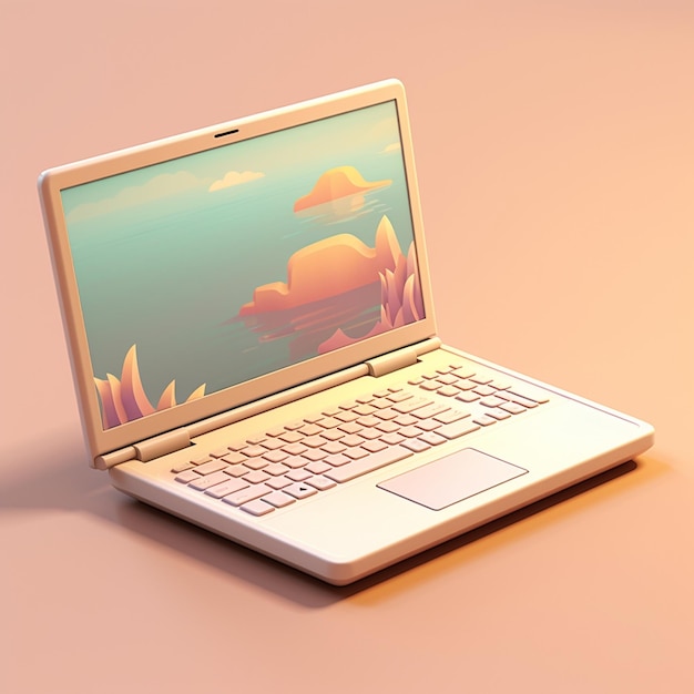 Cartoon pc computer 3d