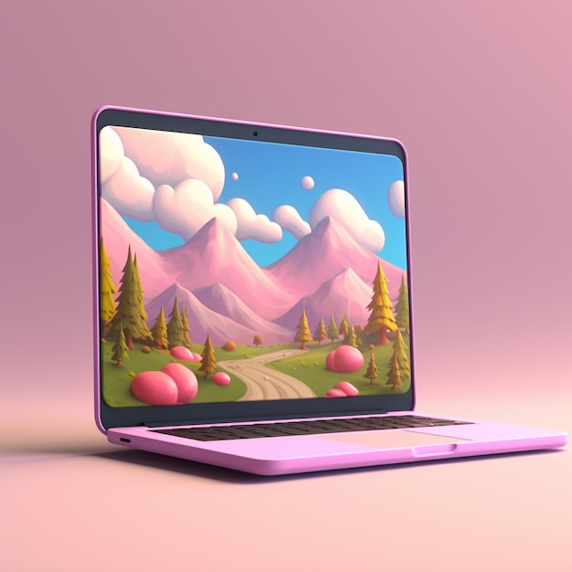 Cartoon pc computer 3d