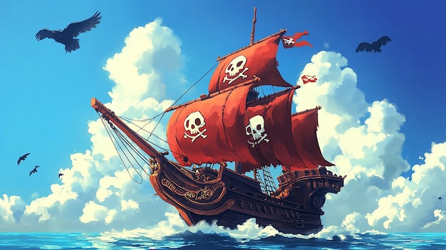 Cartoon Pirate Ship