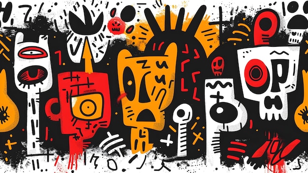 cartoon pop art graffiti illustration