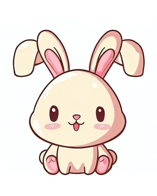 A cartoon rabbit with a big ears