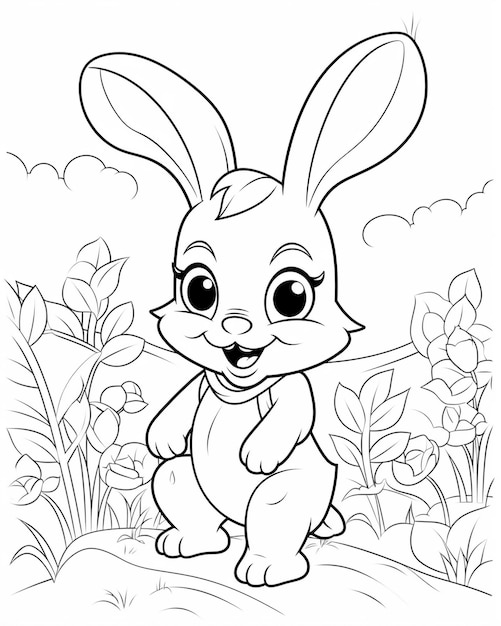 a cartoon rabbit with a happy face and the words bunny on it