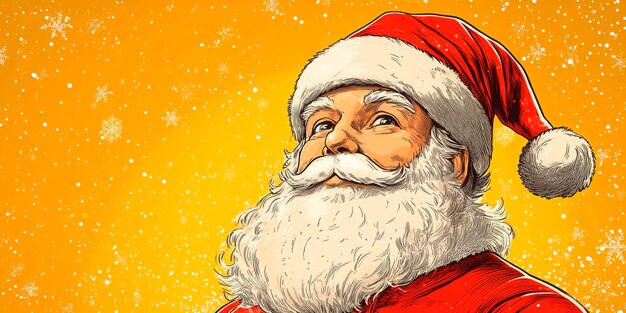 a cartoon of a santa claus with a red hat