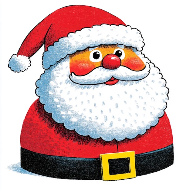 a cartoon of a santa claus with a red hat