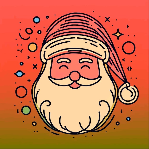 Photo a cartoon of santa claus with a santa hat