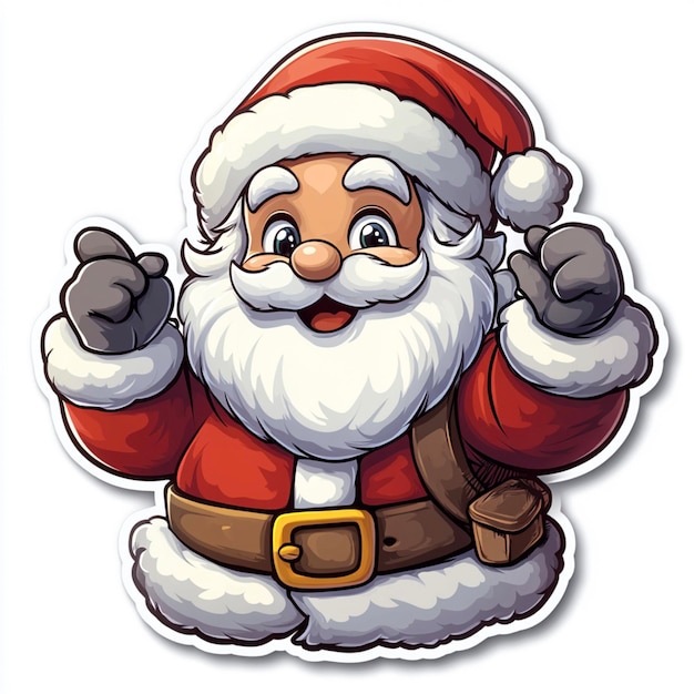 Photo a cartoon of a santa claus with a sign that says  santa