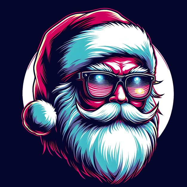 Photo a cartoon of a santa hat and sunglasses