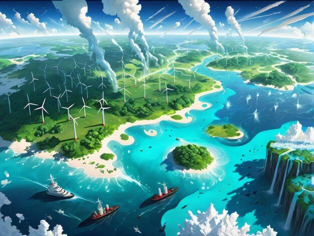 cartoon sea and ocean landscape cartoon sea and ocean landscape