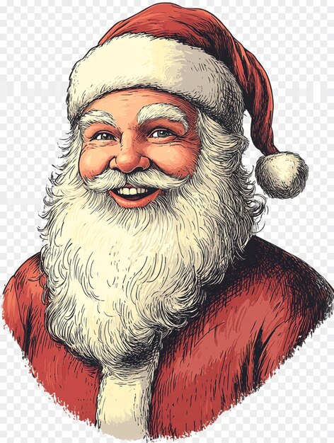 Photo a cartoon of a smiling santa claus with a hat on it