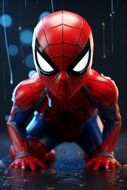 Cartoon Spider Man 3d character