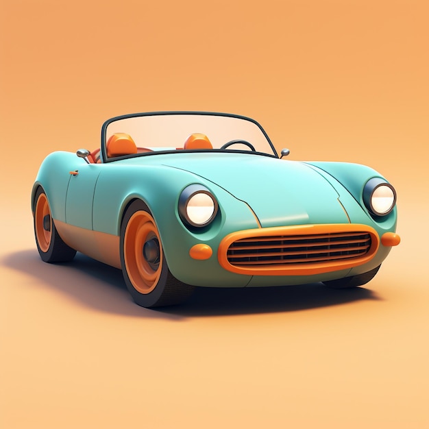 Cartoon Sports Car 3d