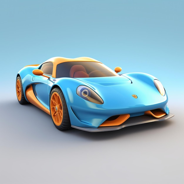 Cartoon Sports Car 3d