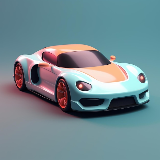 Cartoon Sports Car 3d