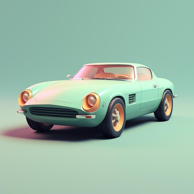 Cartoon Sports Car 3d