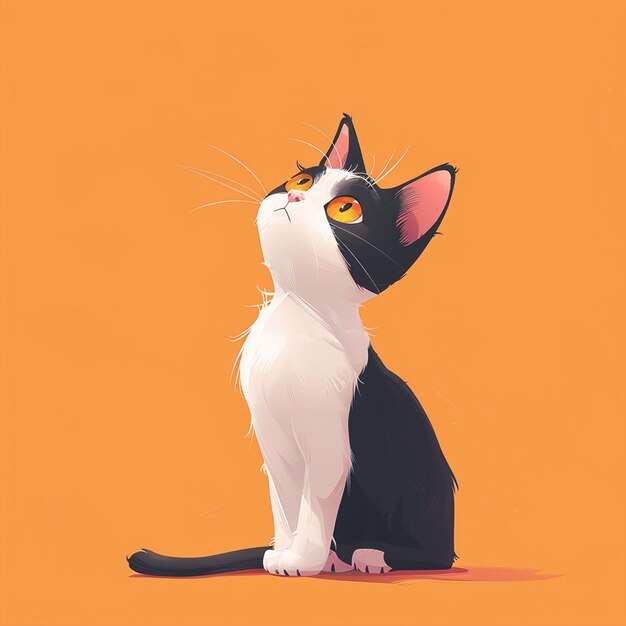 Photo cartoon style cat 3d illustration