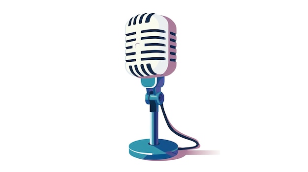 Cartoon style microphone in white background ar 169 v 6 Job ID da5acac029e240799014faee010b8c95