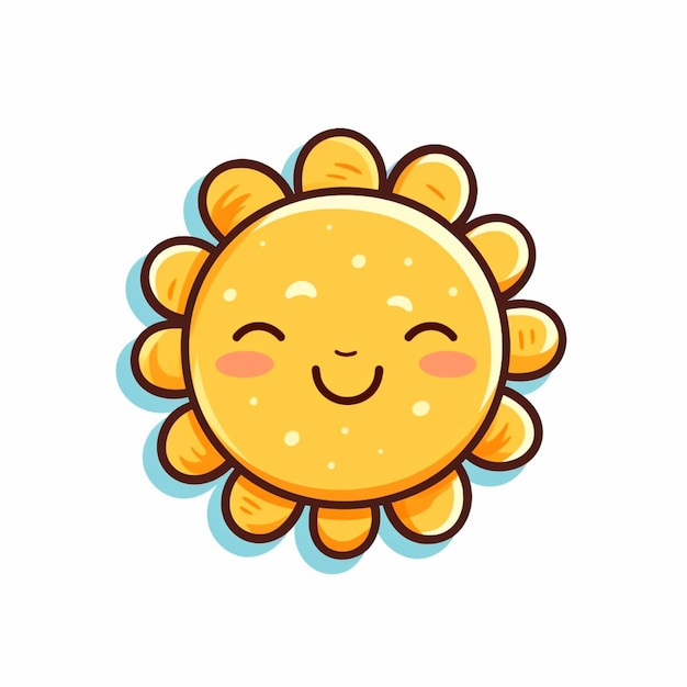 cartoon sun with a smile on its face generative ai