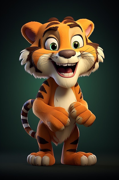 Cartoon tiger 3d character