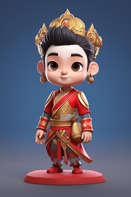 Cartoon tiongkok TRADITIONS 3d character