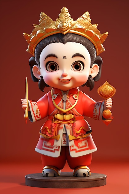 Cartoon tiongkok TRADITIONS 3d character