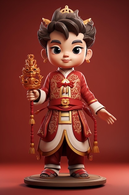 Cartoon tiongkok TRADITIONS 3d character