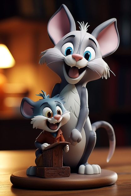 Cartoon Tom and Jerry Toys in 3D