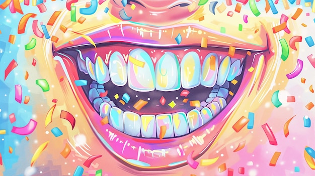 Photo cartoon tooth 3d tooth tooth art