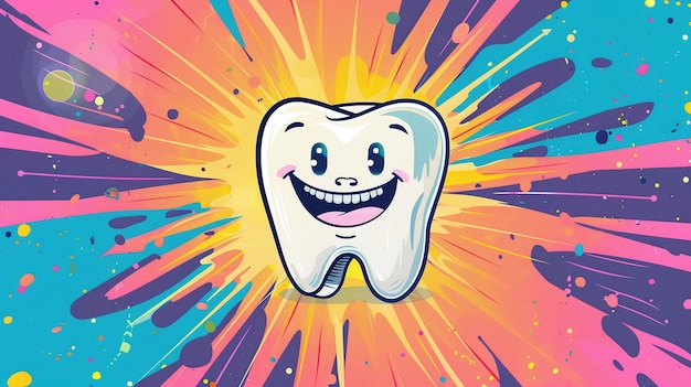 Cartoon tooth 3D tooth tooth art