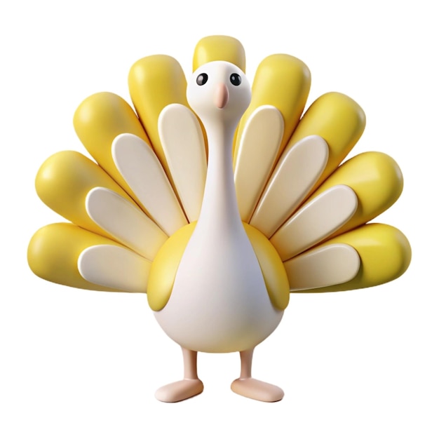 a cartoon of a turkey with a white background