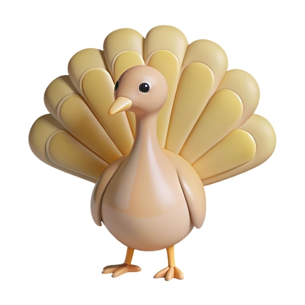 a cartoon of a turkey with a yellow beak