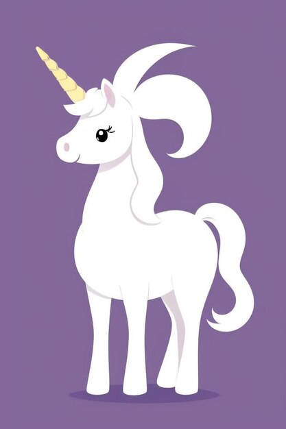 Photo a cartoon of a unicorn with horns on its head