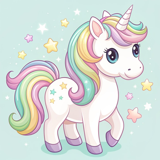 a cartoon unicorn with the words unicorn on it