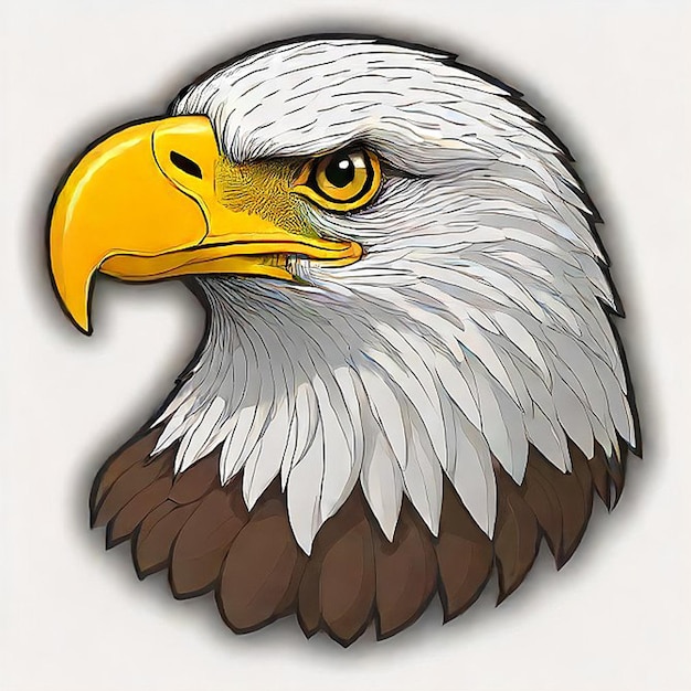 cartoon vector in the shape of a cute eagle