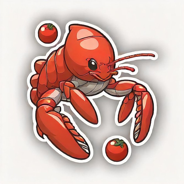 cartoon vector shaped like a cute crab