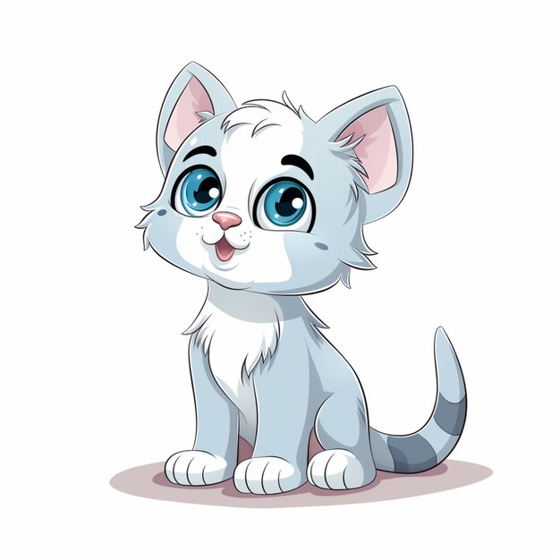 cartoon vector style cat illustration simple clipart png