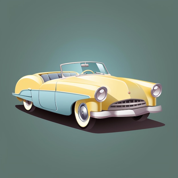 Cartoon vintage car 3D