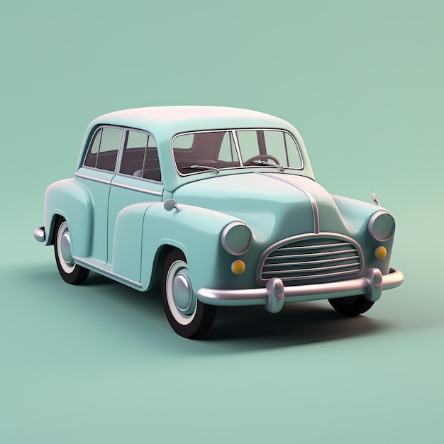 Cartoon vintage car 3D