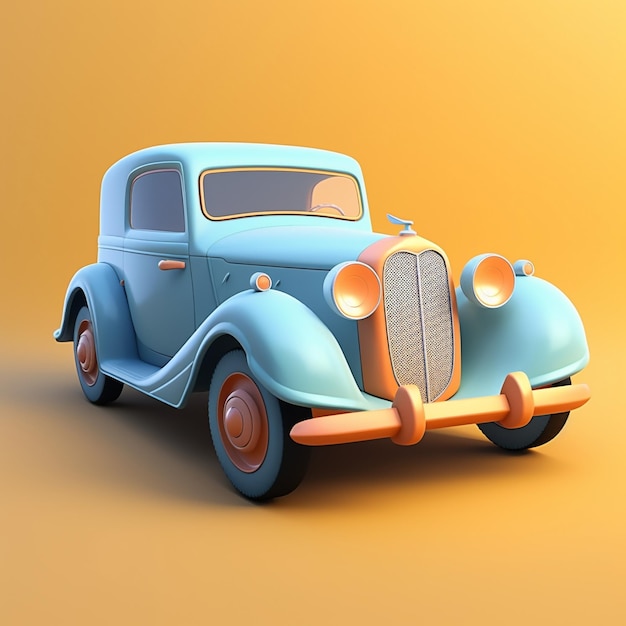 Cartoon vintage car 3D