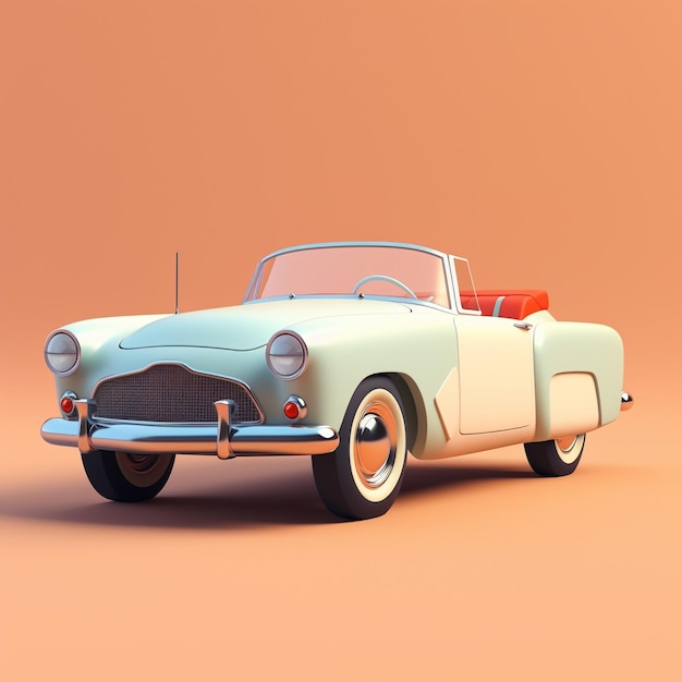 Cartoon vintage car 3D