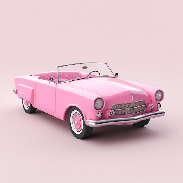 Cartoon vintage car 3D