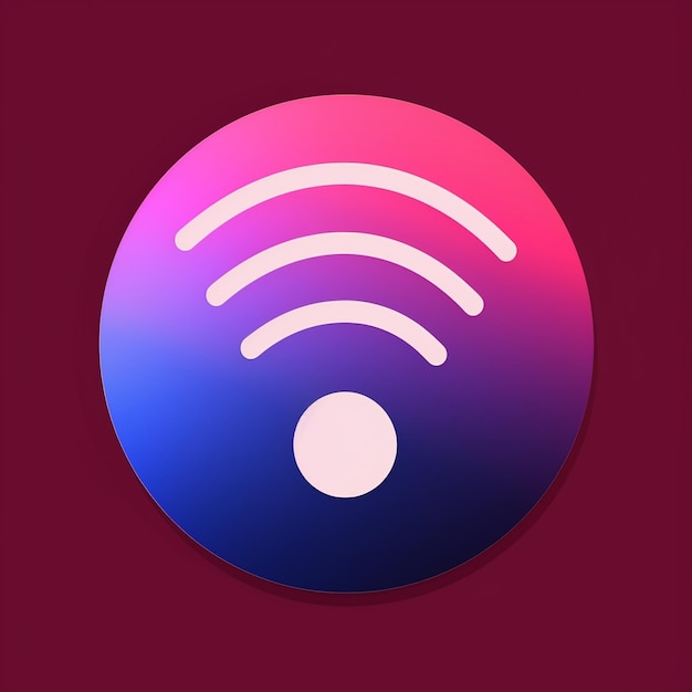 Cartoon wifi icon 3D