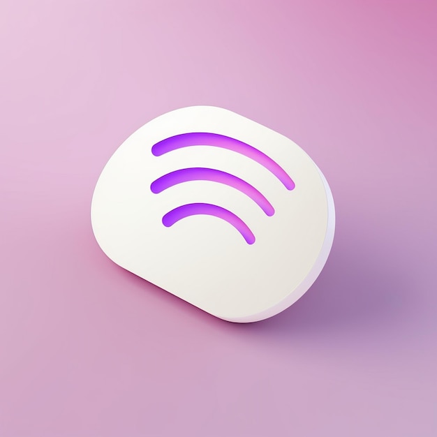 Cartoon wifi icon 3D