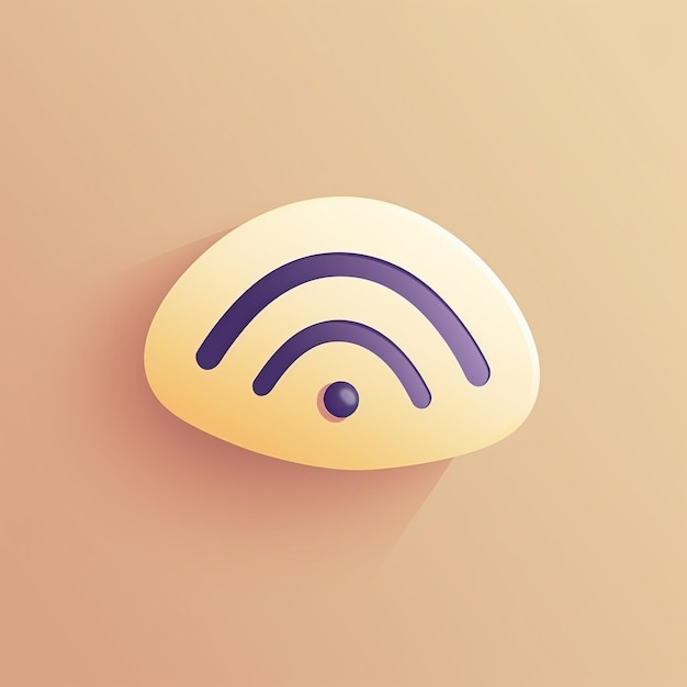 Cartoon wifi icon 3D