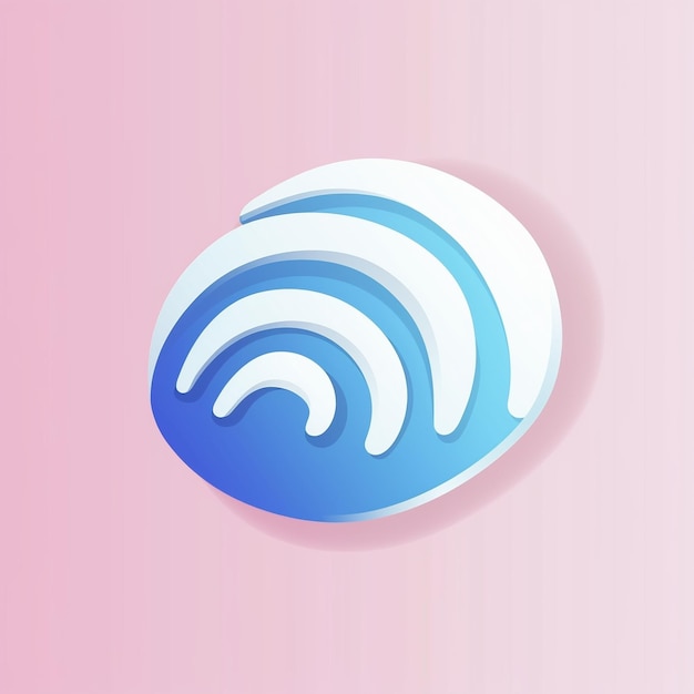 Cartoon wifi icon 3D