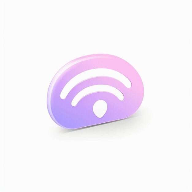 Cartoon wifi icon 3D