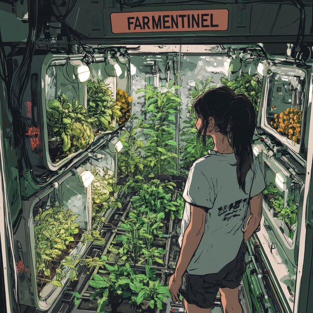 Photo a cartoon of a woman in a train that says  farmers