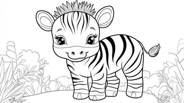 a cartoon zebra with a zebra on it and a drawing of a zebra on the side